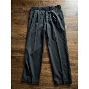 Vintage Christian Dior Monsieur Suit 100% Wool Men Grey Textured